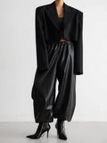 Paolo Faux Leather Bloomer Pants