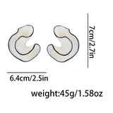 Boho Irregular Flower Petal Resin Earrings