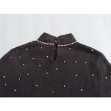 Yelena Pearl Appliques Knit Sweater