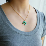 Colorful Resin Initial Letter Necklaces