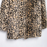 Agnete Faux Fur Leopard Midi Coat