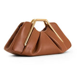 Lexie Gold Metal Handle Clutch Bag