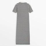 Karina Stripe Button Down Knit Dress