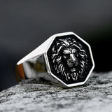 Vintage Lion Head Medallion Rings