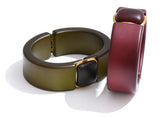 Etna Acrylic Dark Resin Statement Bangle