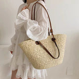 Emery Woven Straw Basket Totes