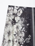 Eliza Dark Vintage Floral Midi Skirt