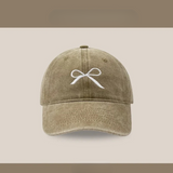Ribbon Bow Embroidered Baseball Caps