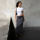 Mandie Slash Neck Cropped Top