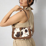 Zahra Cowhide Prints Western Shoulder Bag