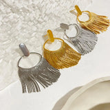 Louisa Golden Fringe Tassel Earrings