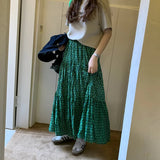 Kellie Green Floral Maxi Skirt