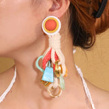 Patima Colorful Rope Tassel Earrings