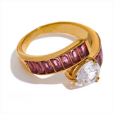 Colorful Cubic Zirconia Wrap Ring