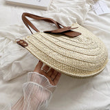 Syria Halfmoon Raffia Shoulder Bags - 2 Colors