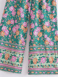 Vianca Bohemian Floral Flowy Pants