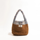 Kami Two Tone Mini Knit Bucket Bag