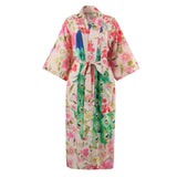 Daliah Peacock Floral Boho Kimono Robe