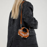 Milli Studded Micro Bowling Crossbody Bags