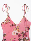 Sofia Pink Floral Ruffle Cami and Skirt Set