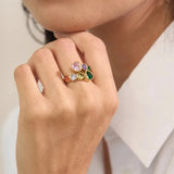 Kielo Cubic Zirconia Heart Charm Ring