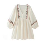 Delilah Embroidery Boho Mini Dress