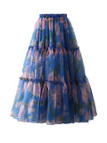 Veronica Spring Floral Prints Tiered Skirts