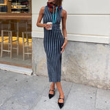 Myka Stripe Sleeveless Knit Dress