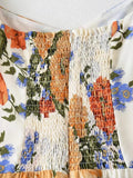 Loran Retro Floral Puff Sleeve Dress