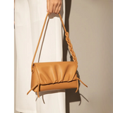 Alba Ruched Detail Flap Bag