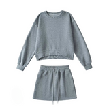 Kaia Casual Cut Out Sweatshirt and Skirt Set