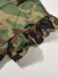 Valerie Camo Ruffle Sleeve Cropped Utility Jacket