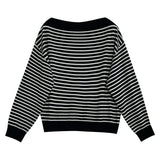 Matilde Stripe Off Shoulder Knit Top
