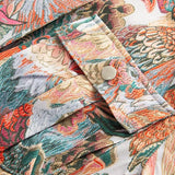 Sioban Peacock Print Jacquard Bomber Jacket