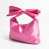 Elyra Bow Handle Satin Clutch Bag