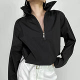 Gesine Funnel Neck Cropped Sport Jacket