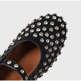 Calla Rhinestone Rivet Ballet Flats