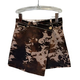 Paloma Cowhide Prints Wrap Mini Skirts