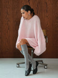 Ciera Oversized Fuzzy V-Neck Sweater