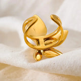 Evangelina Open Pearl Bloom Ring
