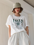 July Sunflower Graphic T-Shirts