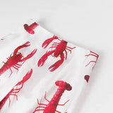 Susie Lobster Prints Blouse & Pants