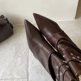 Tamara Pointed Toe Moto Ankle Boots