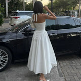 Tanya Deep V-Neck Halter Dress