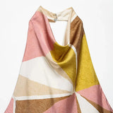 Hollies Geometry Prints Satin Halter Top and Pleated Skirts