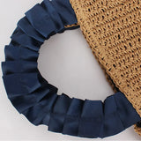 Patima Pearl Trim Straw Tote