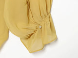 Solene Lace Trim Robe Blouse