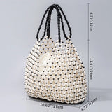 Nitah Wooden Bead Woven Bag