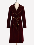 Odette Velvet Military Trench Coats