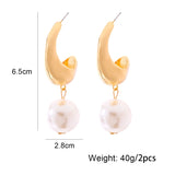 Jumbo Pearl Water Drop Earrings